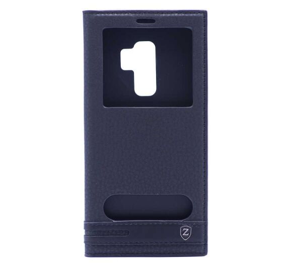 Zore Galaxy S9 ile Uyumlu Elite Serisi Pencereli Kapaklı Kılıf Siyah