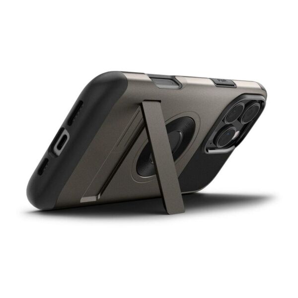 Spigen iPhone 16 Pro ile Uyumlu MagFit MagSafe Özellikli Kılıf Slim Armor Black
