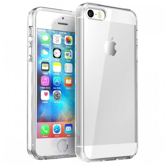 Buff iPhone 5-5S-5SE ile Uyumlu Air Hybrid Kılıf Crystal Clear
