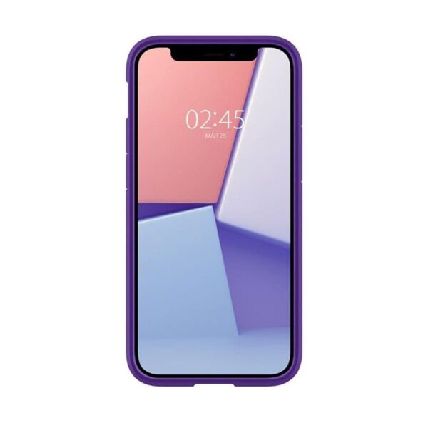 Spigen iPhone 12 Mini ile Uyumlu Kılıf Crystal Hybrid Hydrangea Purple