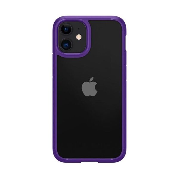 Spigen iPhone 12 Mini ile Uyumlu Kılıf Crystal Hybrid Hydrangea Purple