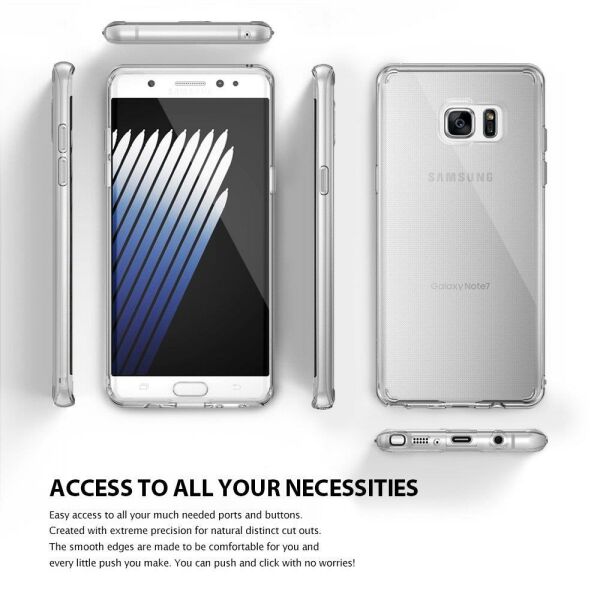 Ringke Air Galaxy Note 7 FE ile Uyumlu Kılıf Smoke Black