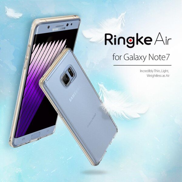Ringke Air Galaxy Note 7 FE ile Uyumlu Kılıf Smoke Black