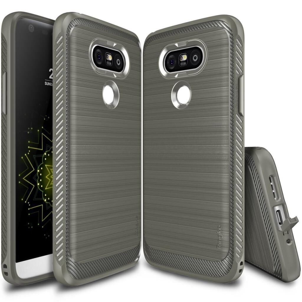 Ringke Onyx G5 ile Uyumlu Kılıf Mist Gray Ultra Extra Darbe Dağıtıcı Tam Koruma