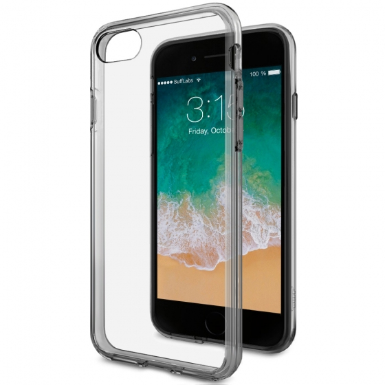 Buff iPhone SE 2020 / 8 / 7 ile Uyumlu Air Hybrid Kılıf Smoke Black