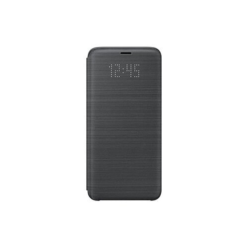 Galaxy S9 Plus ile Uyumlu LED View Cover Kılıf Siyah EF-NG965PBEGWW (Out)