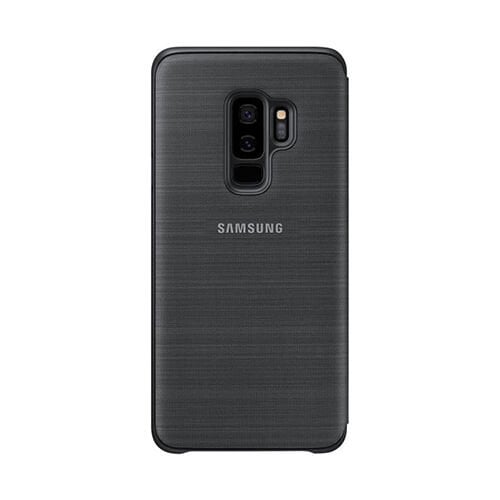 Galaxy S9 Plus ile Uyumlu LED View Cover Kılıf Siyah EF-NG965PBEGWW (Out)