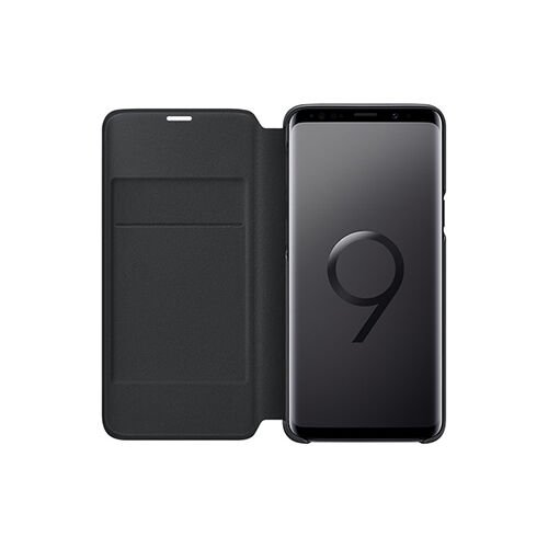 Galaxy S9 Plus ile Uyumlu LED View Cover Kılıf Siyah EF-NG965PBEGWW (Out)