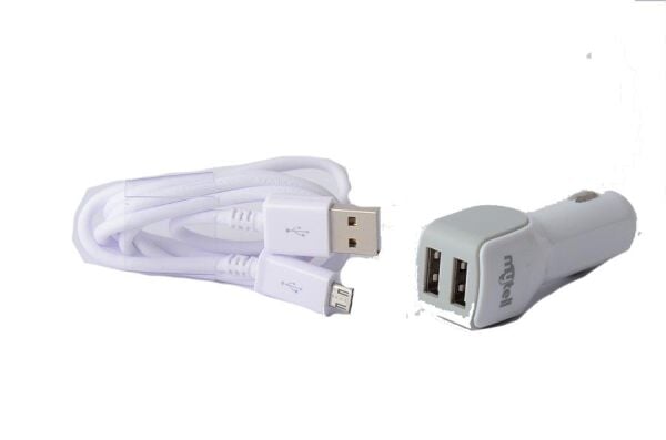 Mytell Micro 3.1 mAh 2IN1 2 USB'li Araç İçi Şarj Cihazı Beyaz CO-01