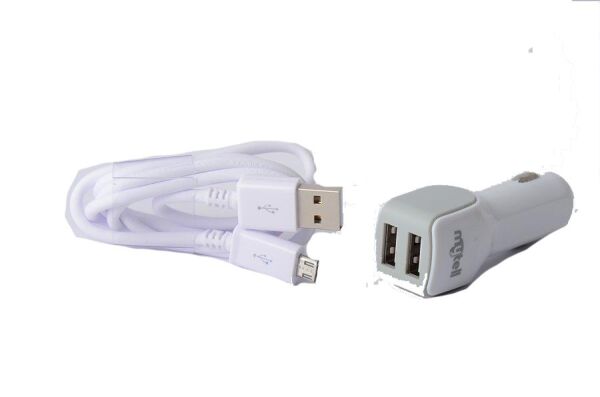 Mytell Micro 3.1 mAh 2IN1 2 USB'li Araç İçi Şarj Cihazı Beyaz CO-01