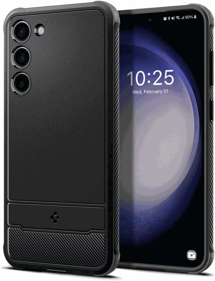 Spigen Galaxy S23 Plus ile Uyumlu Kılıf Rugged Armor Matte Black