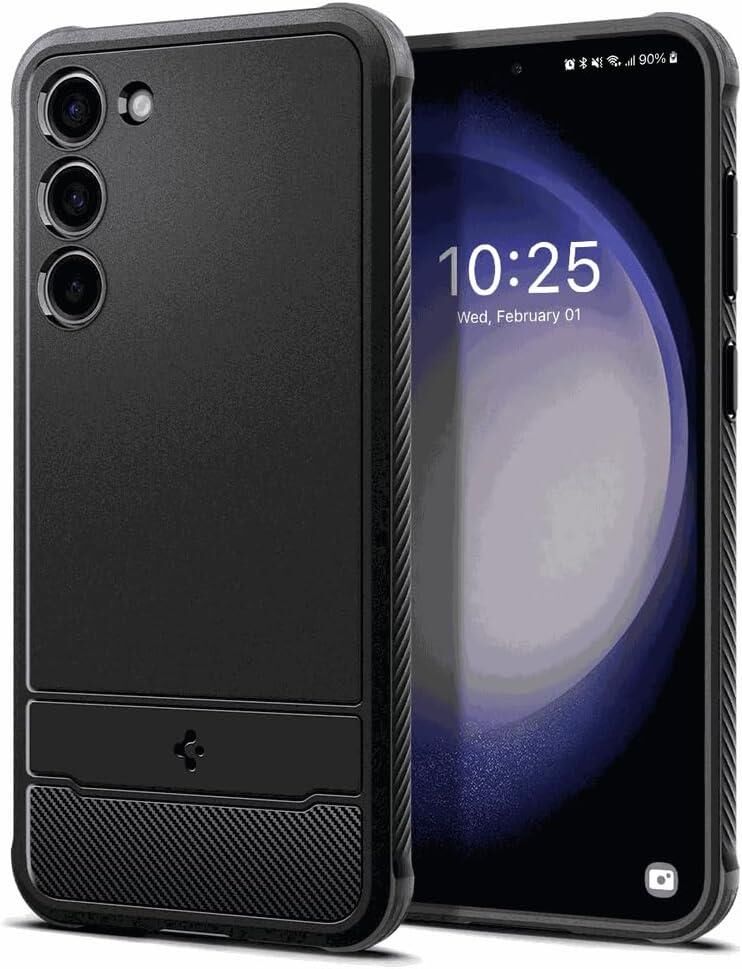 Spigen Galaxy S23 Plus ile Uyumlu Kılıf Rugged Armor Matte Black