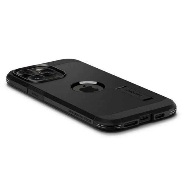 Spigen iPhone 15 Pro ile Uyumlu Kılıf Tough Armor Magfit (Magsafe Uyumlu) Black