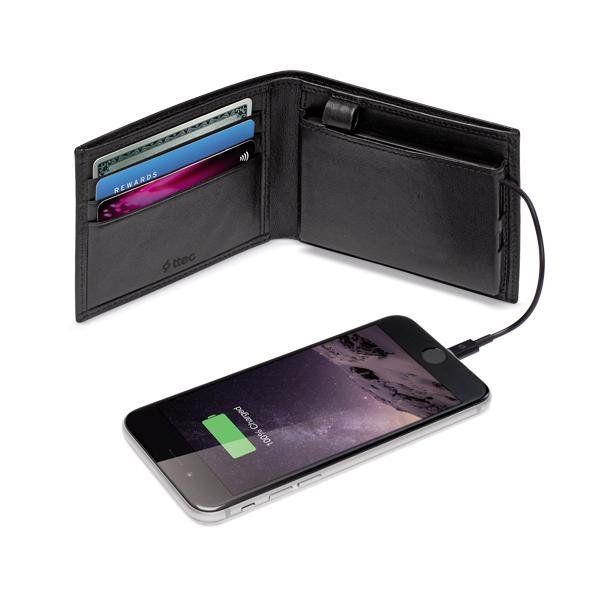 Ttec ChargeWallet Şarjlı Erkek Deri Cüzdan, iPhone ile Uyumlu Siyah 2BCP01S
