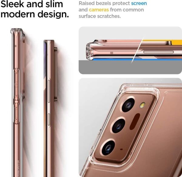 Spigen Galaxy Note 20 Ultra ile Uyumlu Kılıf Crystal Hybrid Crystal Bronze