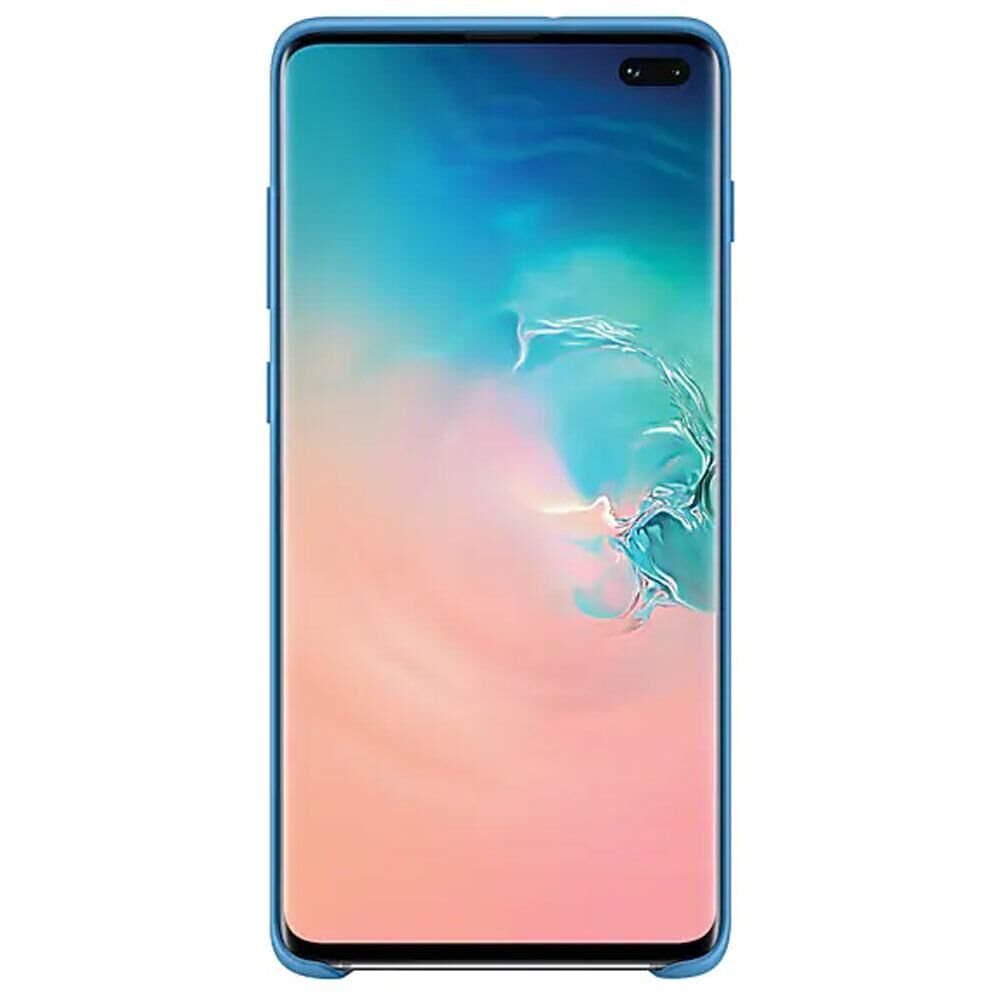 Galaxy S10 Plus ile Uyumlu Kılıf Silicone Cover Mavi EF-PG975TLEGWW