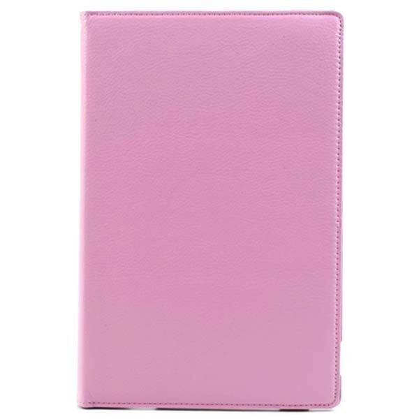 Xperia Tablet Z ile Uyumlu Deri Kılıf 360 Derece Dönebilen  Pembe Renk