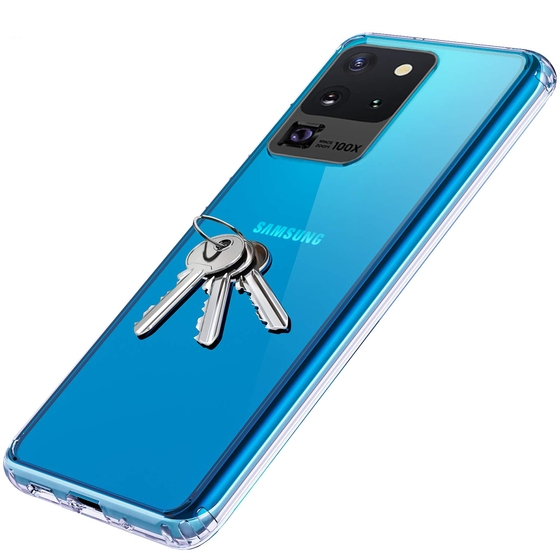 Buff Galaxy S20 Ultra ile Uyumlu Air Hybrid Kılıf Crystal Clear