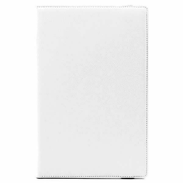 Xperia Tablet Z ile Uyumlu Deri Kılıf 360 Derece Dönebilen  Beyaz Renk