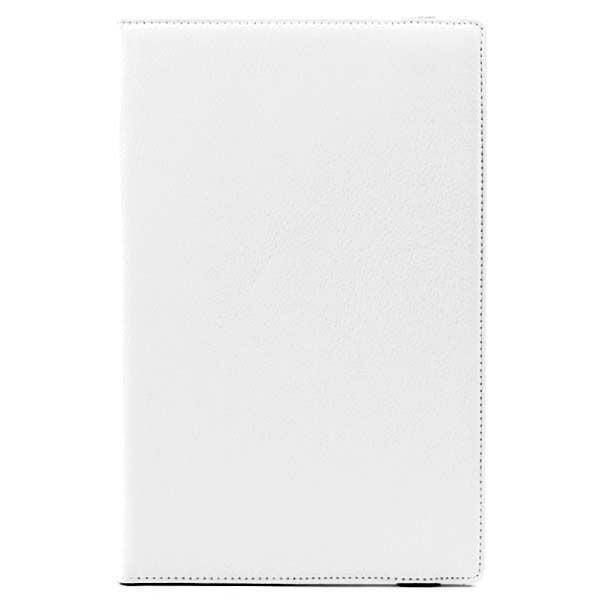 Xperia Tablet Z ile Uyumlu Deri Kılıf 360 Derece Dönebilen  Beyaz Renk