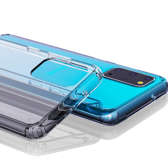 Buff Galaxy S20 Plus ile Uyumlu Air Hybrid Kılıf Crystal Clear