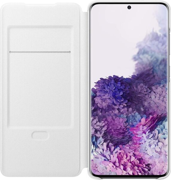 Galaxy S20 Plus ile Uyumlu LED View Kılıf Beyaz EF-NG985PWEGTR