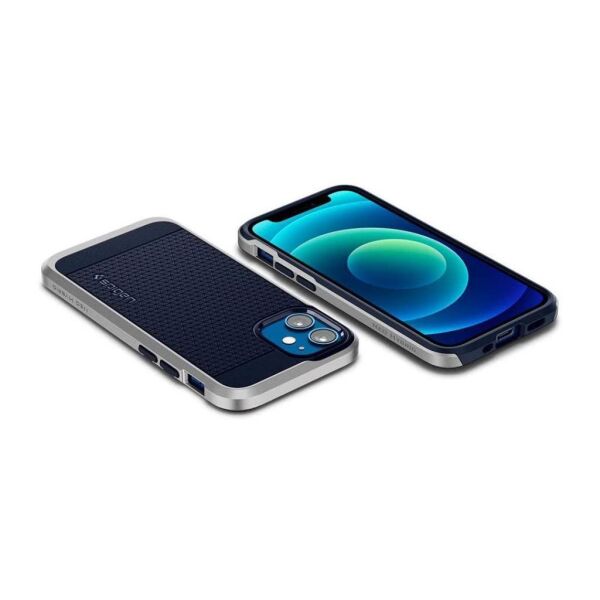 Spigen iPhone 12 Mini ile Uyumlu Kılıf Neo Hybrid Satin Silver