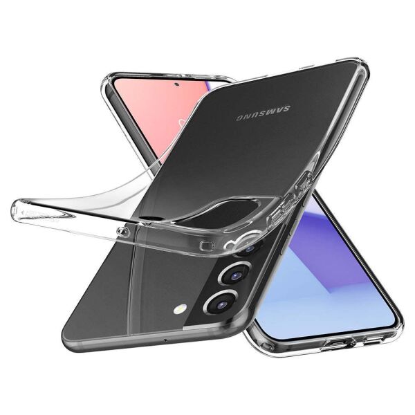 Spigen Galaxy S22 Plus 5G ile Uyumlu Kılıf Liquid Crystal 4 Tarafı Tam Koruma Crystal Clear