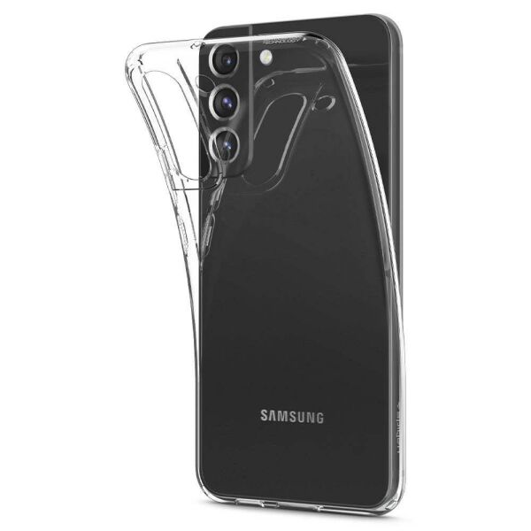 Spigen Galaxy S22 Plus 5G ile Uyumlu Kılıf Liquid Crystal 4 Tarafı Tam Koruma Crystal Clear
