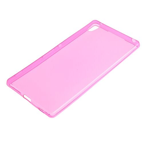 Xperia Z3 Plus ile Uyumlu Kılıf İnce Şeffaf Silikon Pembe
