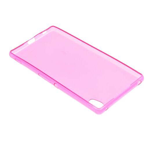 Xperia Z3 Plus ile Uyumlu Kılıf İnce Şeffaf Silikon Pembe