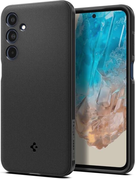 Spigen Galaxy M35 5G ile Uyumlu Kılıf Essential Sand Blast Back Matte Black