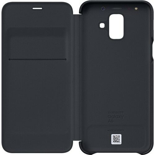 Galaxy A6 2018 ile Uyumlu Wallet Cover Kılıf Siyah EF-WA600CBEGWW