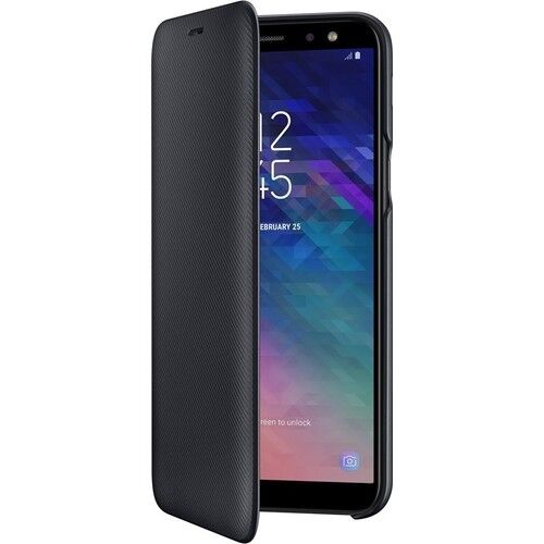 Galaxy A6 2018 ile Uyumlu Wallet Cover Kılıf Siyah EF-WA600CBEGWW