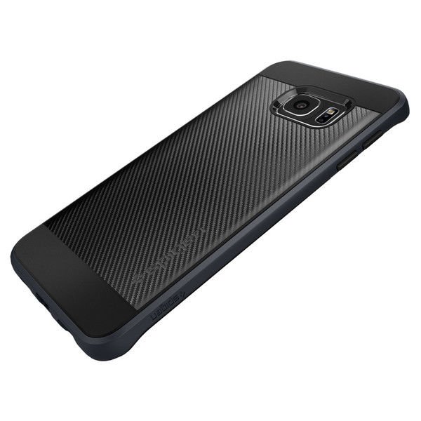 Spigen Galaxy S6 Edge Plus ile Uyumlu Kılıf Neo Hybrid Carbon Metal Slate