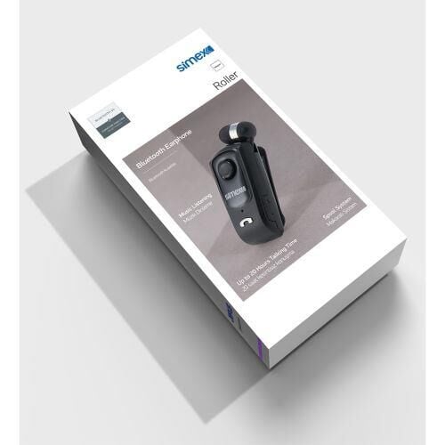 Simex Bluetooth Makaralı Mikrofonlu Tekli Kulaklık Sbk-04 Roller Siyah