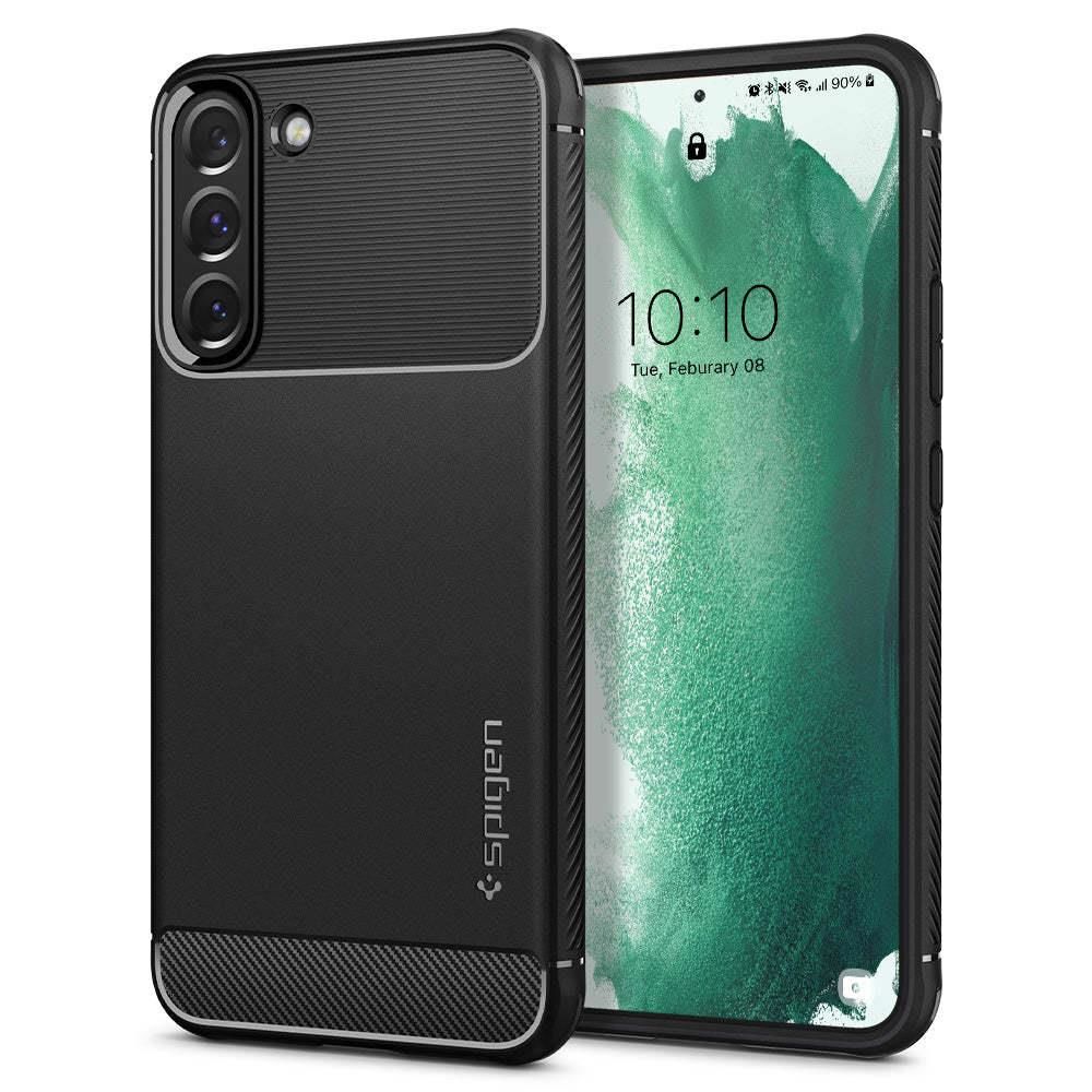 Spigen Galaxy S22 Plus 5G ile Uyumlu Kılıf Rugged Armor Matte Black
