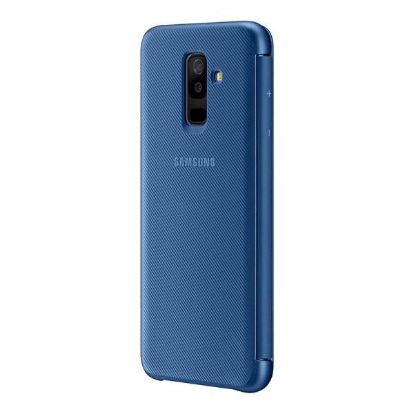 Galaxy A6 Plus 2018 ile Uyumlu Wallet Cover Kılıf Mavi EF-WA605CLEGWW (Out)