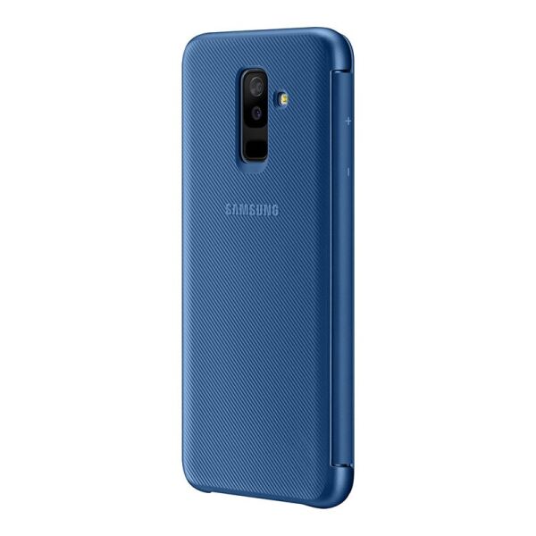 Galaxy A6 Plus 2018 ile Uyumlu Wallet Cover Kılıf Mavi EF-WA605CLEGWW (Out)