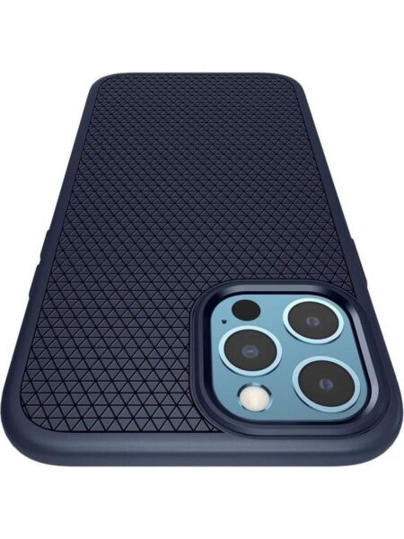 Spigen iPhone 12 Pro Max ile Uyumlu Kılıf Liquid Air Navy Blue