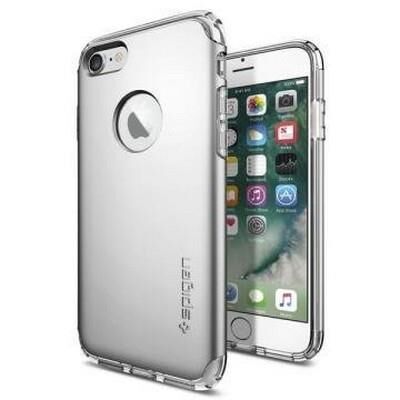 Spigen iPhone 7 ile Uyumlu Kılıf Hybrid Armor Satin Silver