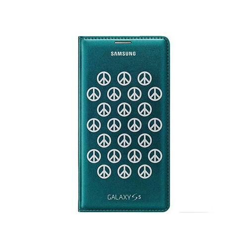 Galaxy S5 ile Uyumlu Moschino Flip Wallet Kılıf Mavi-Gümüş EF-WG900RBEGWW