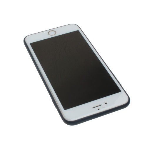 iPhone 6S Plus/6 Plus ile Uyumlu Slim Silikon Deri Desenli Kılıf Lacivert