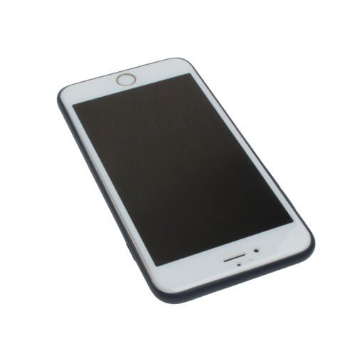 iPhone 6S Plus/6 Plus ile Uyumlu Slim Silikon Deri Desenli Kılıf Lacivert