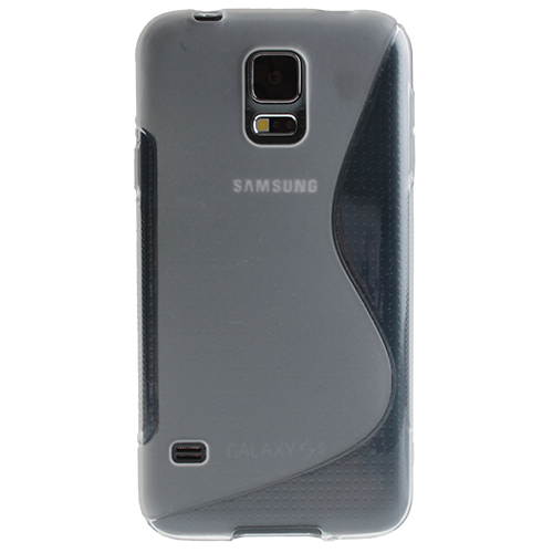 Galaxy S5 G900 ile Uyumlu S Desenli Silikon Kılıf Beyaz