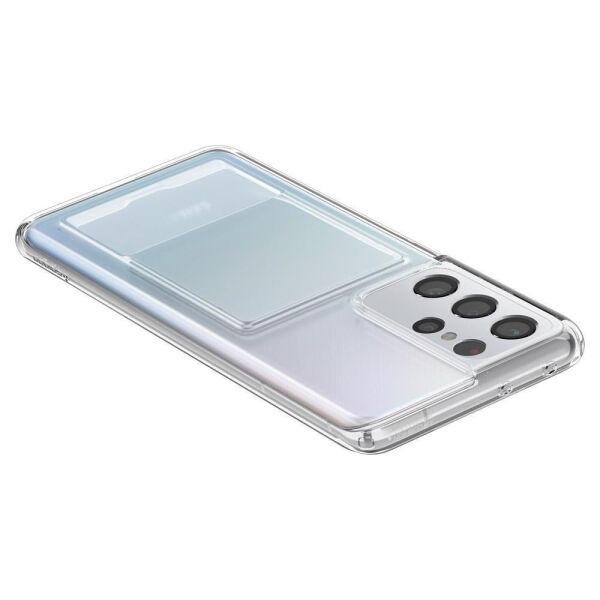 Spigen Galaxy S21 Ultra ile Uyumlu Kılıf Crystal Slot Crystal Clear