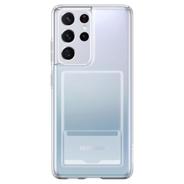 Spigen Galaxy S21 Ultra ile Uyumlu Kılıf Crystal Slot Crystal Clear