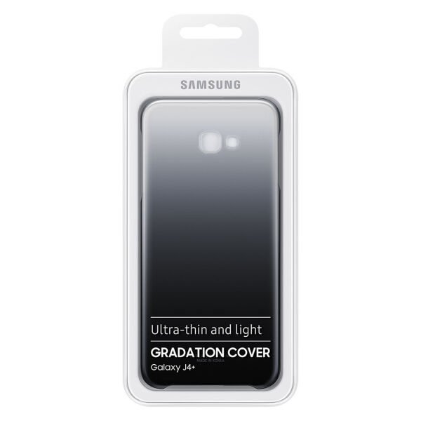 Galaxy J4 Plus ile Uyumlu Gradation Kılıf Siyah EF-AJ415CBEGWW(Out)