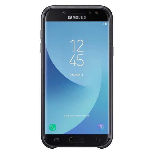 Galaxy J5 2017 ile Uyumlu Dual Layer Sert Kılıf Siyah (Out)