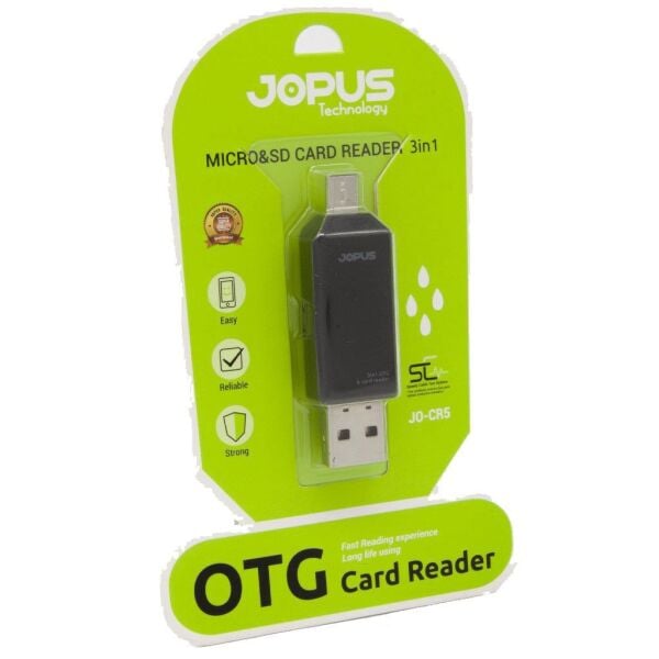 Jopus Universal Micro Siyah 3in1 Kart Okuyuculu USB Otg JO-CR5